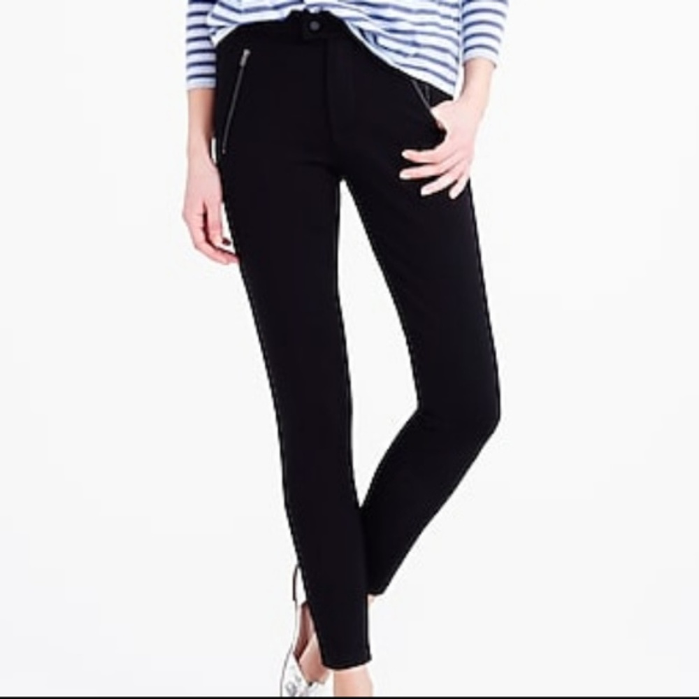 J. Crew Pixie Snap Front Black Pant - image 1